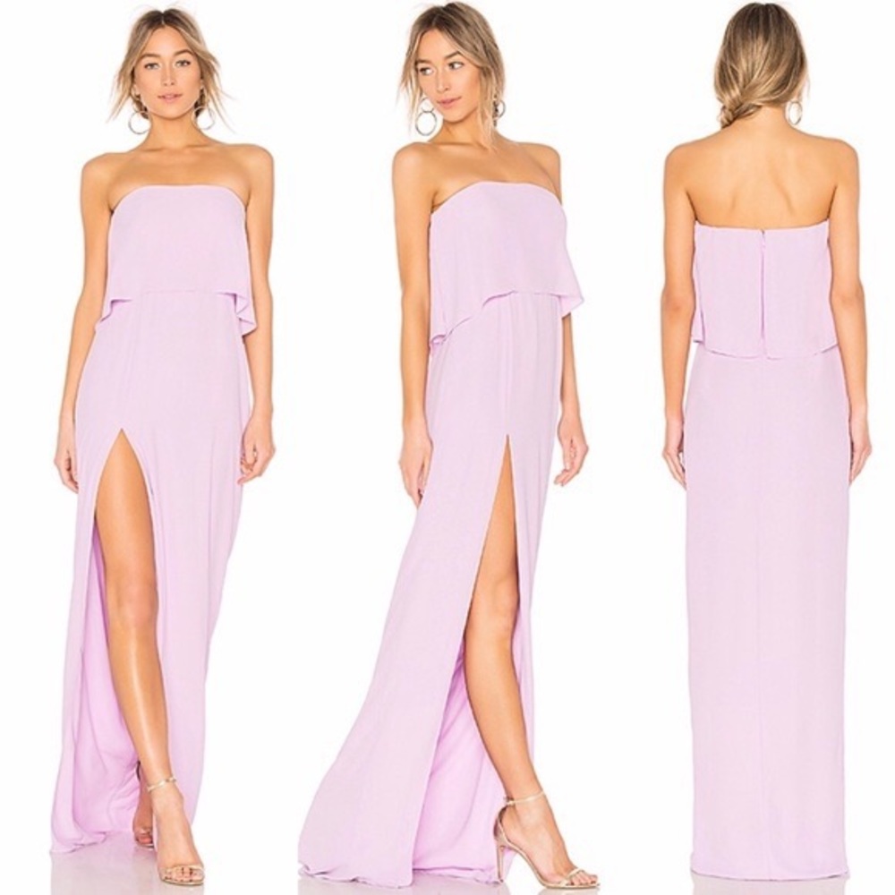 Amanda Uprichard Topanga Maxi Dress in Lilac